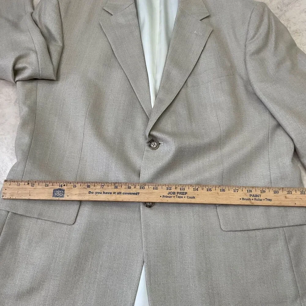 Oscar de La Renta Men’s Brown 44R silk/ Wool Blend Sport Coat Blazer